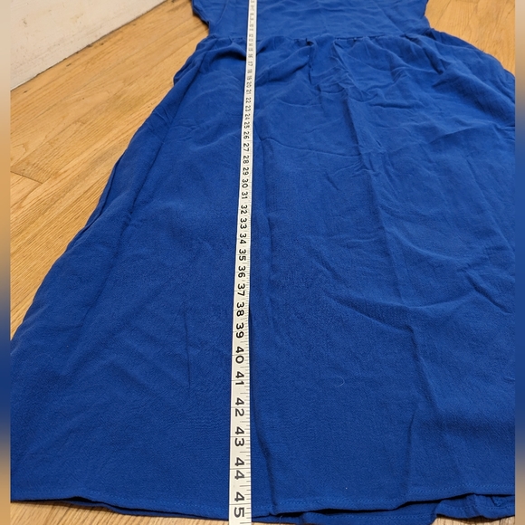 Sucrefas Navy Empire- Waist Short- Sleeve Line Dress, Size M - Picture 13 of 13